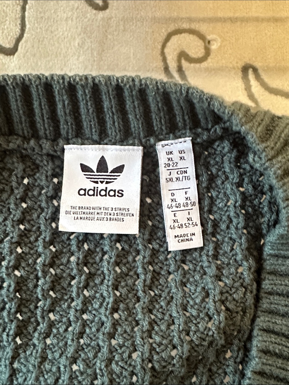 Adidas Women's Dark Green Knit Button-Up Cardigan - Picture 2 of 2